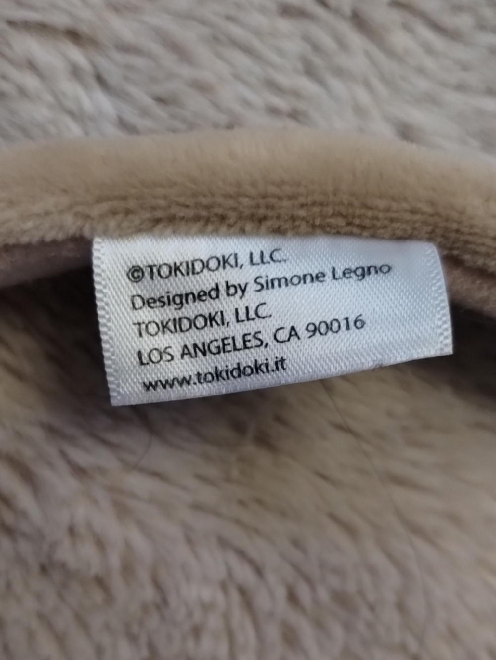 tokidoki Beige Plush Tagged Accessory - Picture 3 of 3